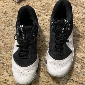 Under Armour Steph Curry high top basketball shoes.